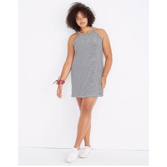 Madewell Navy Blue District Dress in Stripe - Women’s XL - Picture 1 of 7